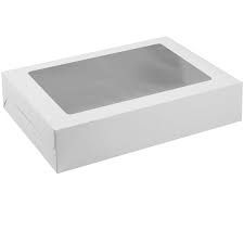 Window Cake Box White – 10”x10”x5”